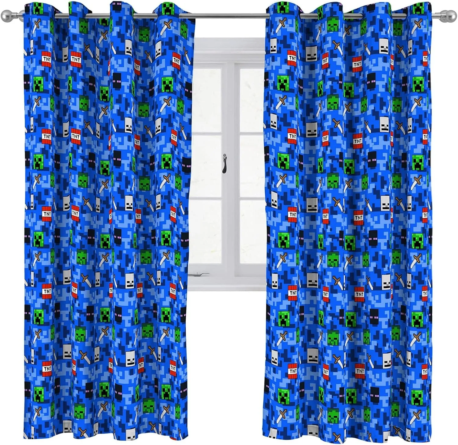 Изолированные плотные шторы в стиле аниме World с люверсами для спальни/гостиной -