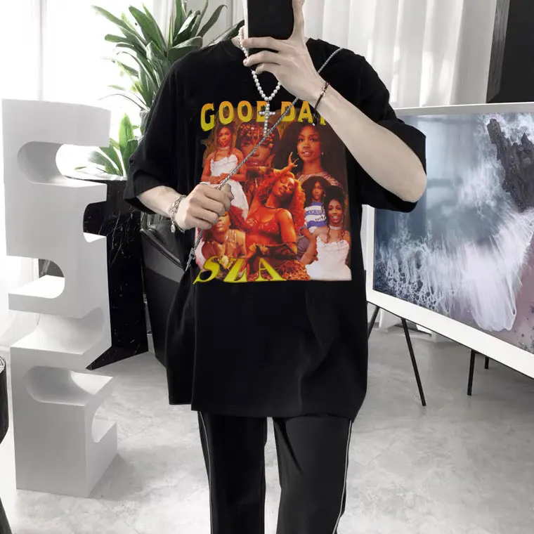 

Promotion New Art SZA Good Days Graphic Print Tshirt Casual Hip Hop Oversized Streetwear Men Women Fashion T Shirt Short Sleeve