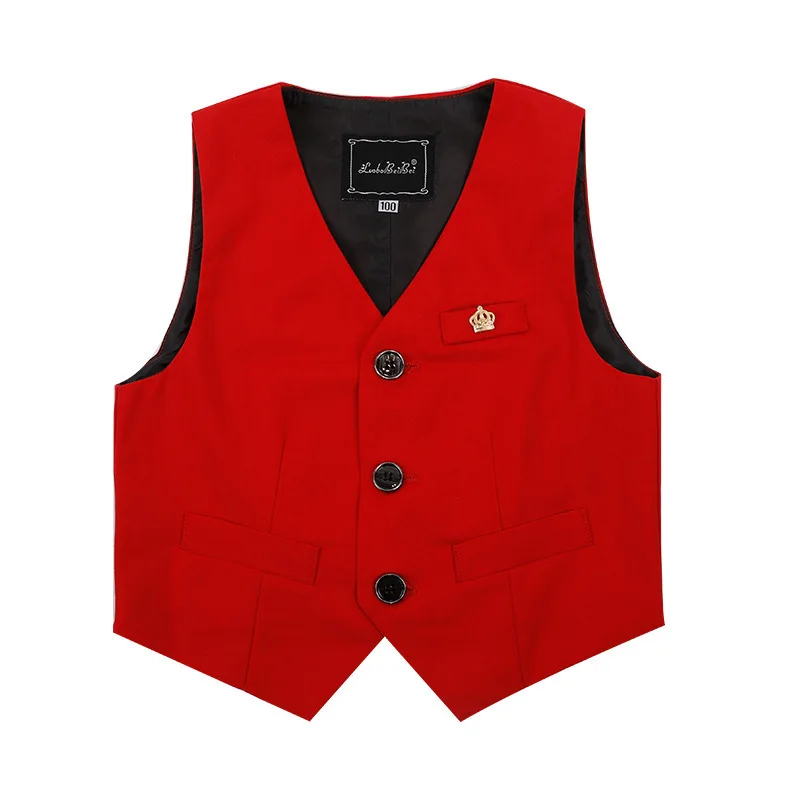 Violin Dance Show Waistcoat Vest for Boy Gentleman Kids Child Performence Tuxedo Vest Children 1Year Birthday Party Wedding Wear