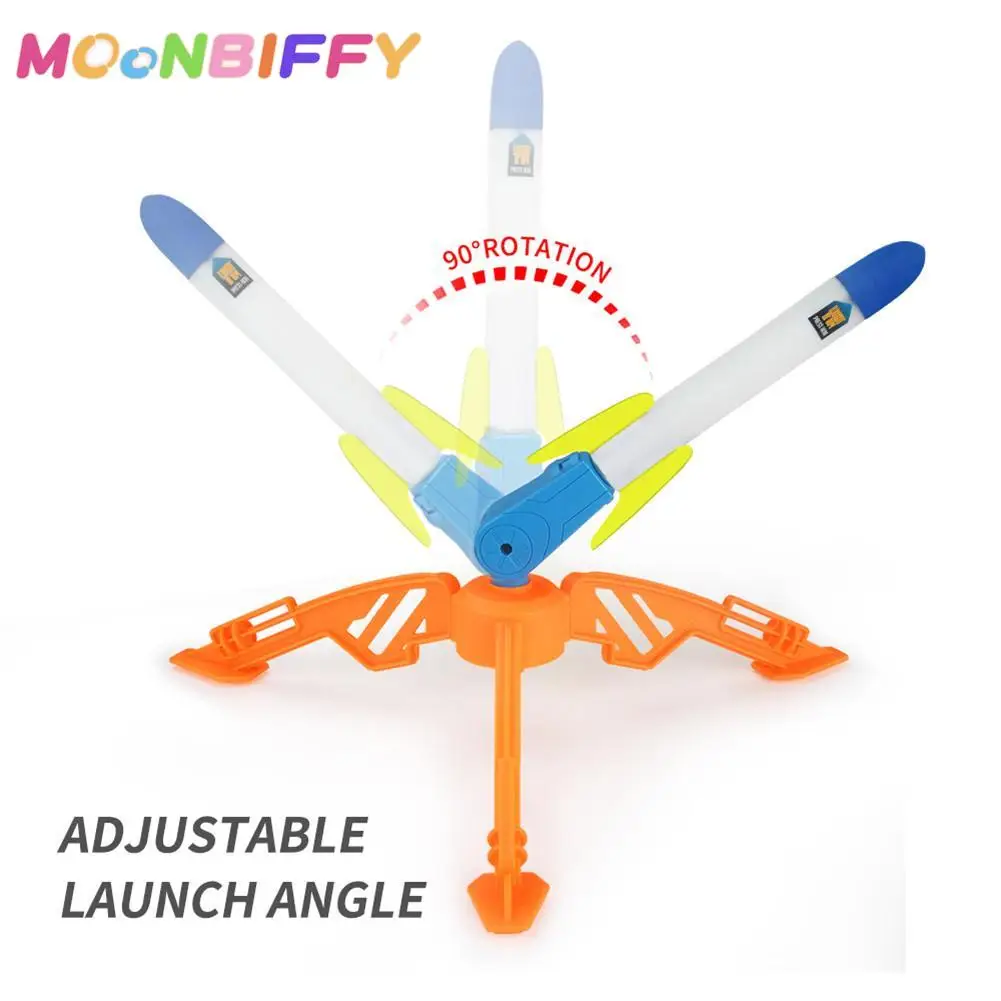 

Air Pressure Rocket with Foot Pump Stomp Rocket Set Outdoor Air Power Safety Rocket Launcher Toys Gift for Kid Toys Science Toy