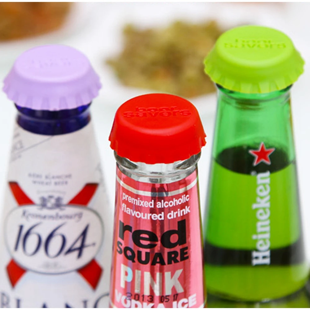 

6 шт. многоразовые колпачки для бутылок из силикагеля, герметичные колпачки для пива, для уксуса, соевого соуса, колпачки для газировки колы, защитные колпачки для вина