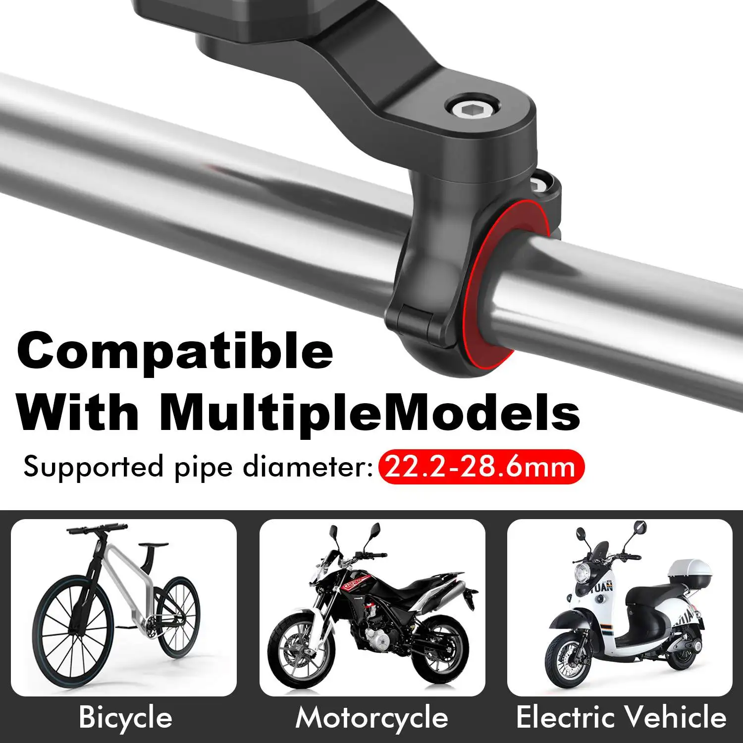 

Bakeey MTB Riding Bracket Bicycle Handlebar Stand Motorcycle Mount Bracket Mountain Bike Phone Holder For 4.0-6.8 inch Devices