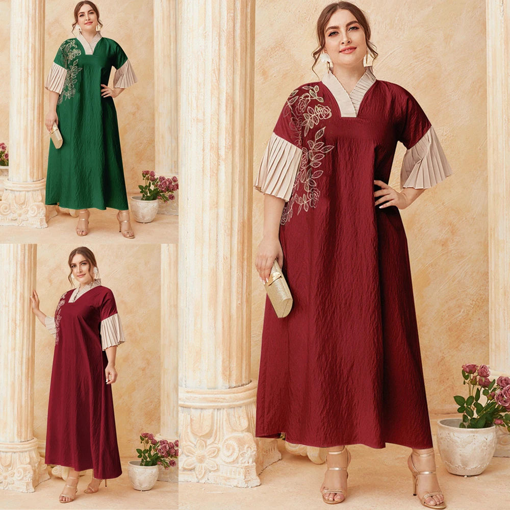 

Рамадан кафтан Малайзия женское мусульманское длинное платье Летнее этническое Макси платье Abayas Арабский Дубай Ближний Восток Jalabiya