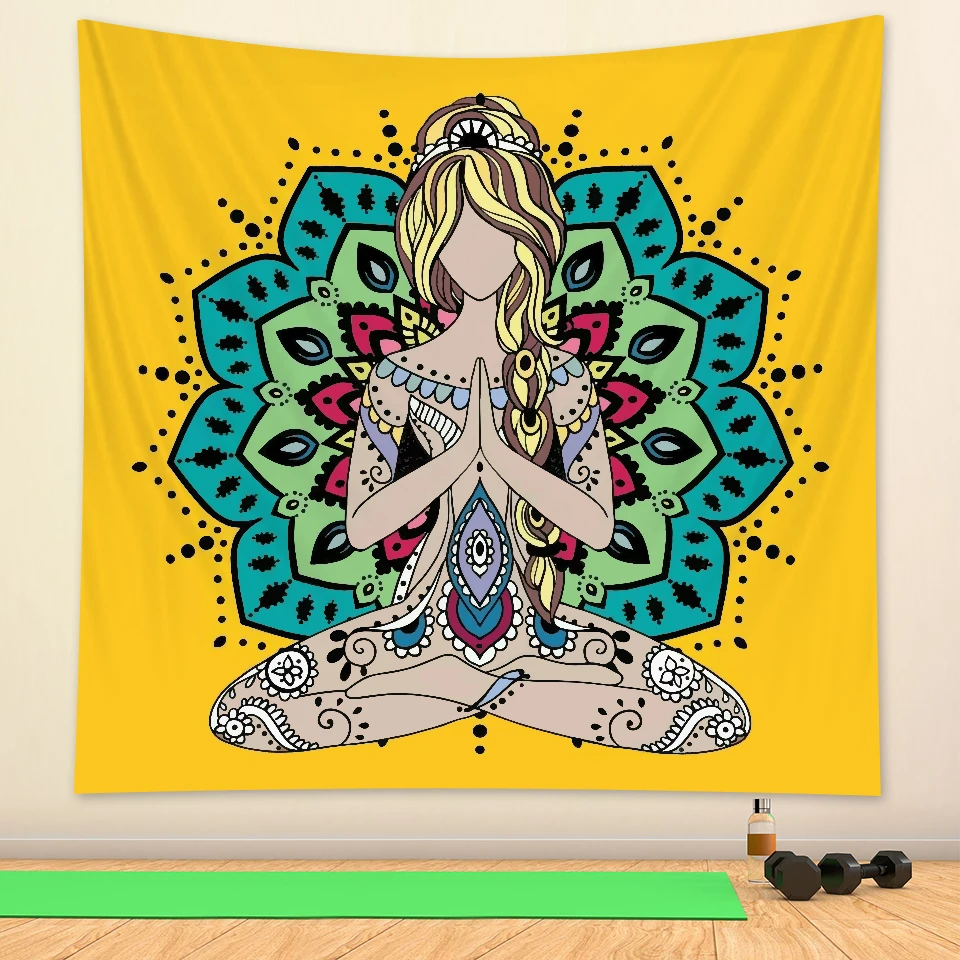 

Indian mysterious Mandala tapestry wall decoration witchcraft tapestry Bohemian Hippie home decoration mattress yoga mat