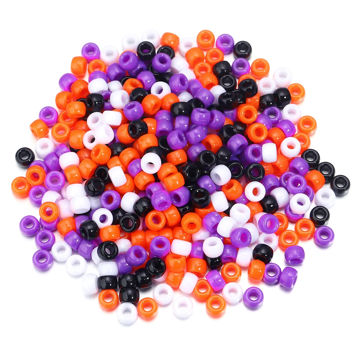 200 шт. 6X9 мм круглые акриловые бусины для дредов с большим отверстием волос