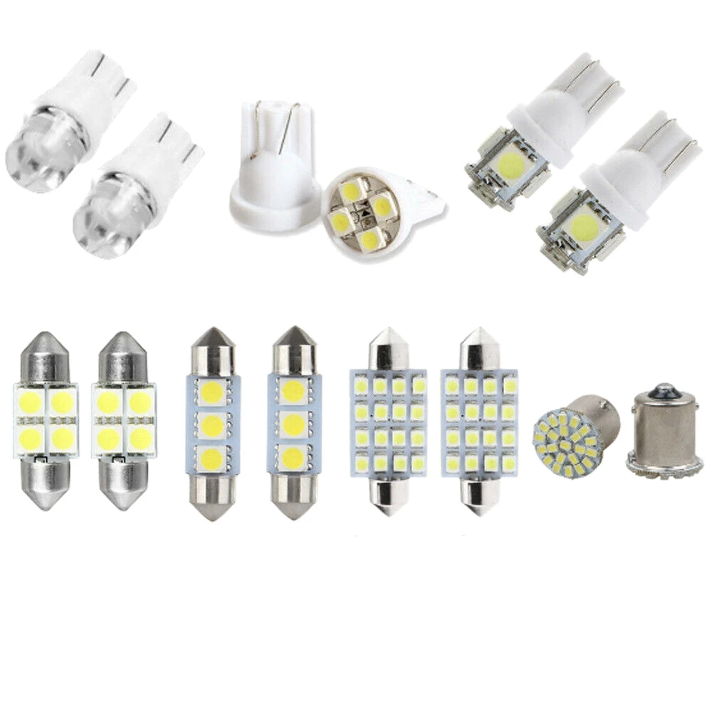 

14X Белый светодиодный внутренний светильник для автомобиля Купол багажник карта номерной знак лампы