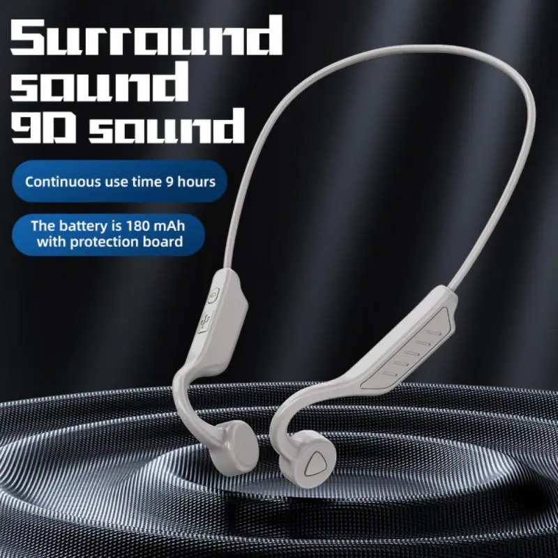 

-compatible Bone Conduction Headphones 180mah Tws Earbuds Stereo Sport Earphone Without Delay Wireless Headset