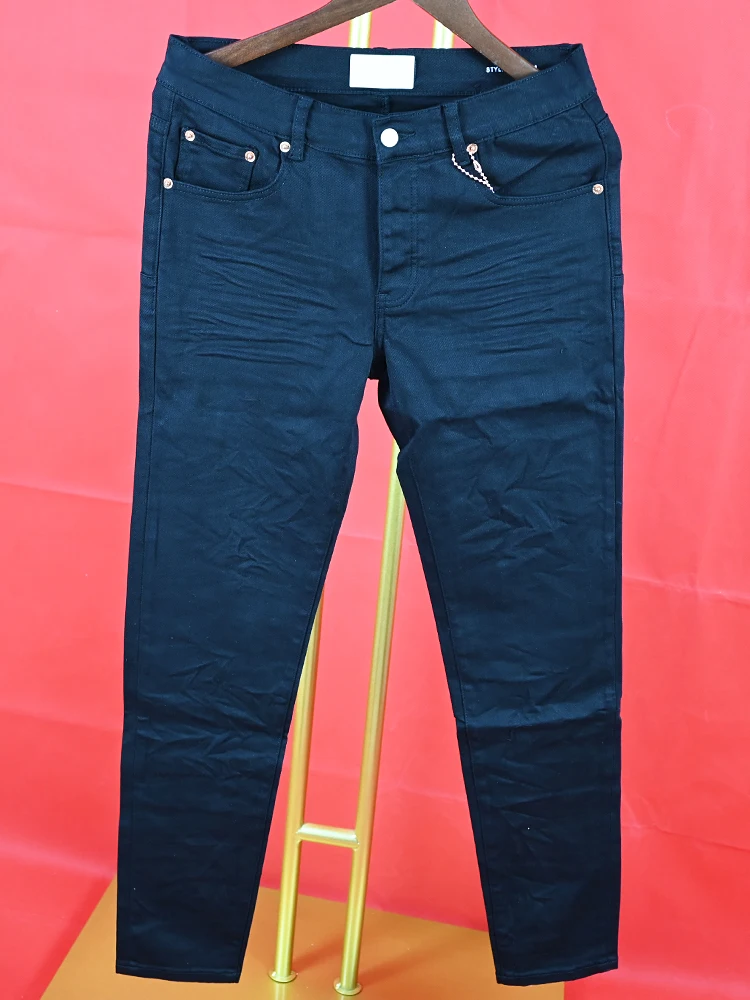 Новинка фиолетовые брендовые джинсы ROCA Затемненные черные в американском стиле