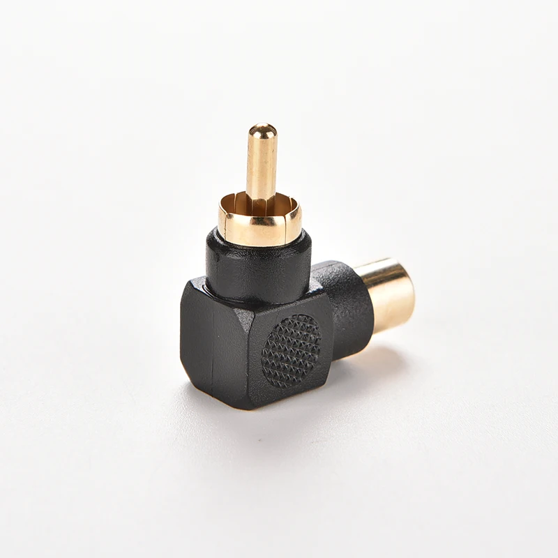 

1 шт. переходник с разъемом черного цвета под прямым углом, резьбовой RCA, 90 градусов, M/F RCA, аудио AV RCA, удлинитель штепсельной вилки