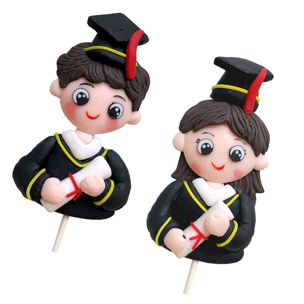 2 шт. выпускной сезон плагин украшение для тортов из полимерной глины