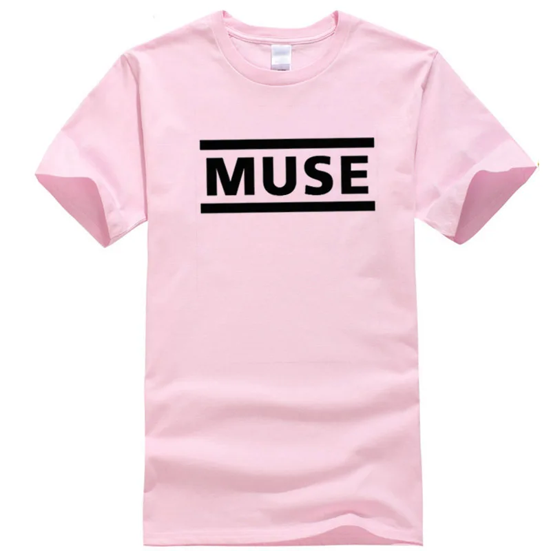 XIN YI Men's High Quality 100% cotton letter printed T-shirt muse Rock Band short-sleeved T-shirt O-neck hip hop male tops