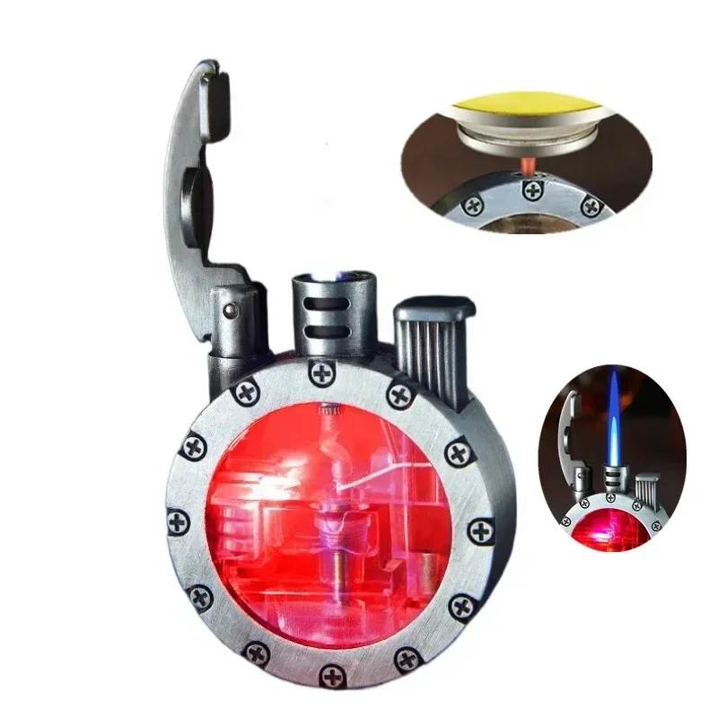 Новая креативная прозрачная воздушная камера газовая зажигалка в стиле ретро