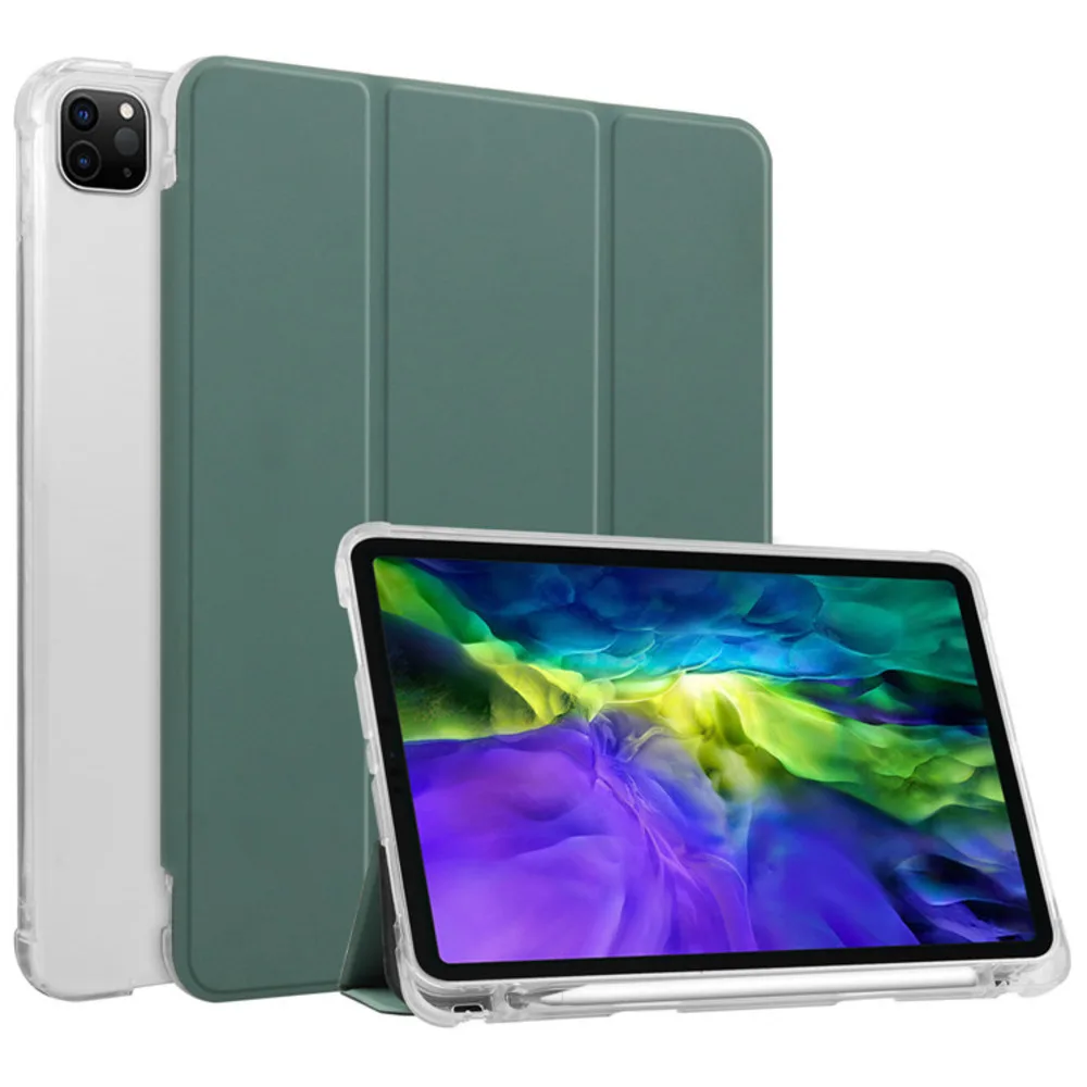 

Suitable for 2021 new iPad pro11 protective cover 12.9 with pen slot 10.5 inch flat cover silicone 10.2 soft shell