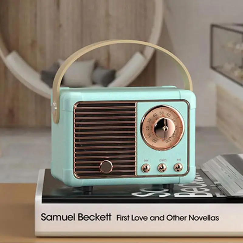 Retro BT Speaker Vintage FM Radio Wireless Retro Speaker With Old Fashioned Classic Style Strong Bass Enhancement