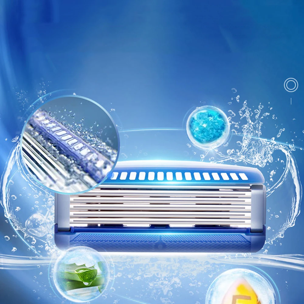 1 Razor + 7 Blades Schick Hydro5 Safety Set Manual Comfortable Men Shaver Beard Shaving Hair Styling Free Shipping | Красота и