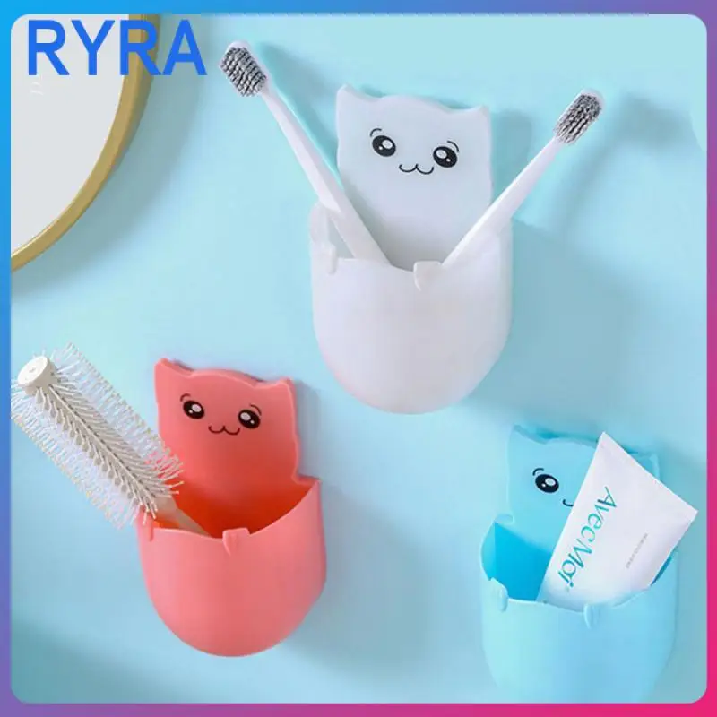 

Kitten Face Box Case Mobile Phone Remote Control Durable Storage Box Drain Ventilation Storage Organizer Box Bathroom Toiletries