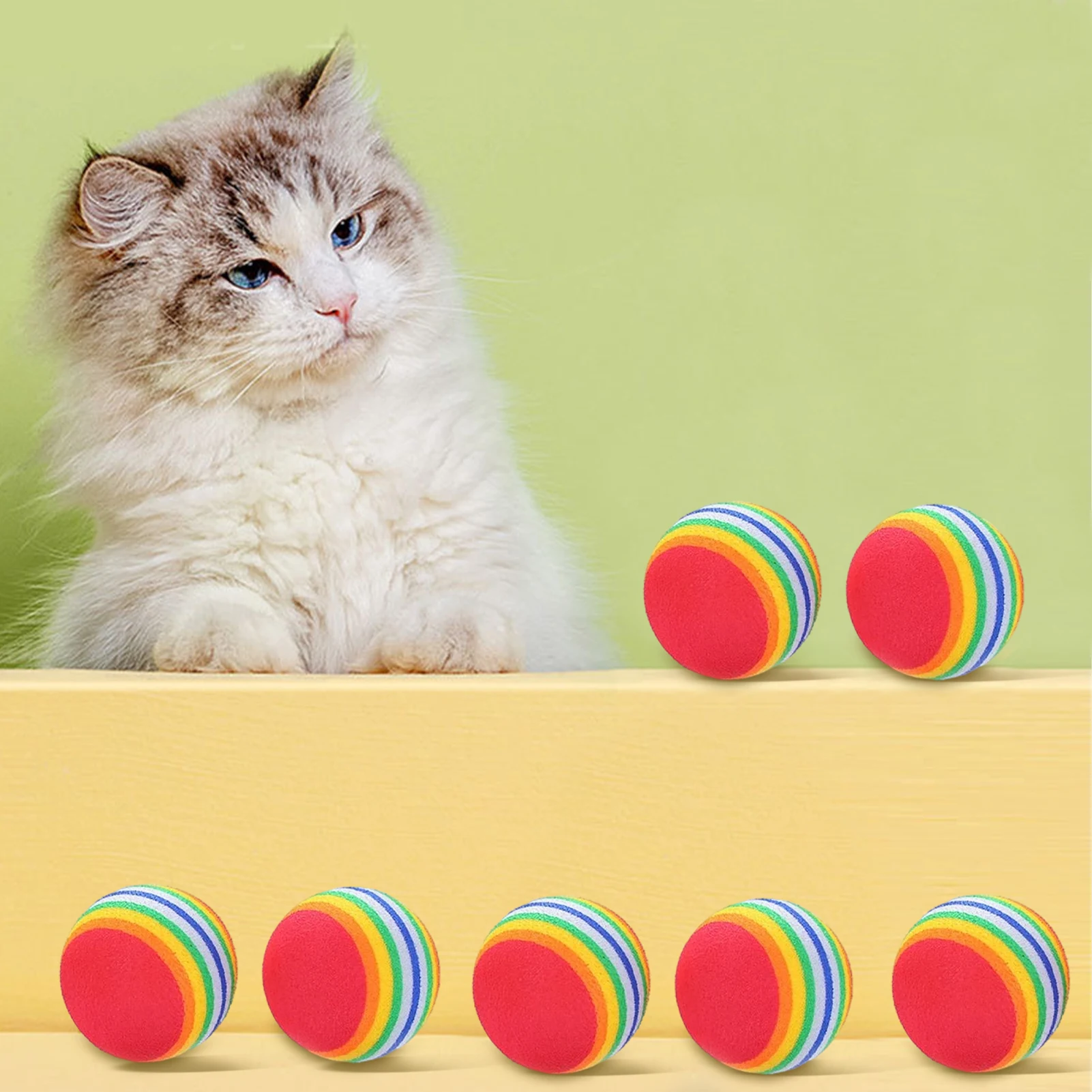 

2 шт., детский игрушечный Радужный мяч для кошек и собак