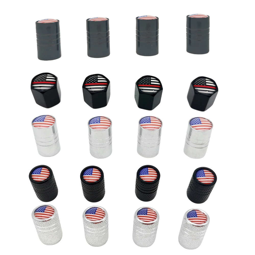 Колпачки клапанов шин с американским флагом алюминиевые автомобильные