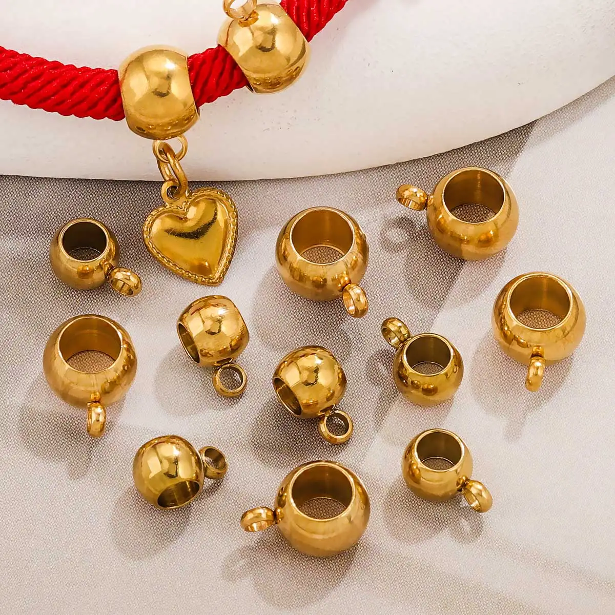 Aiovlo 20 шт./лот отверстие из нержавеющей стали 3 4 5 мм золото серебро подвеска