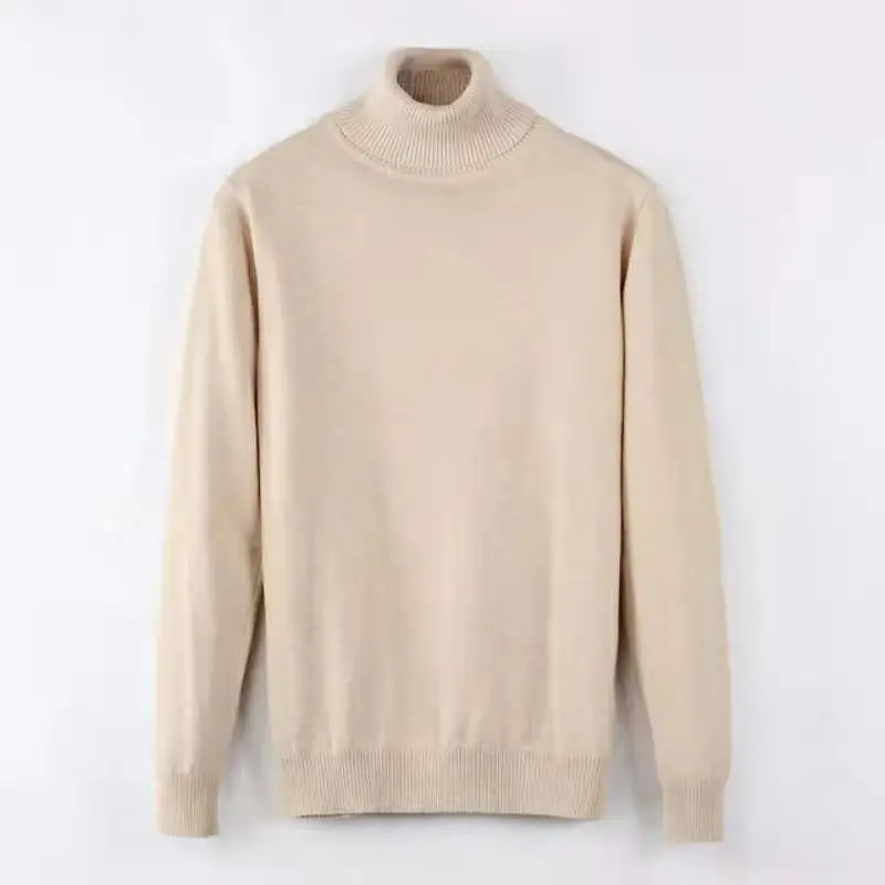 Men's Small Horse High-Neck Cotton Sweater Autumn Winter Jersey Jumper Hombre Pull Homme Hiver Pullover Men Knitted Sweaters