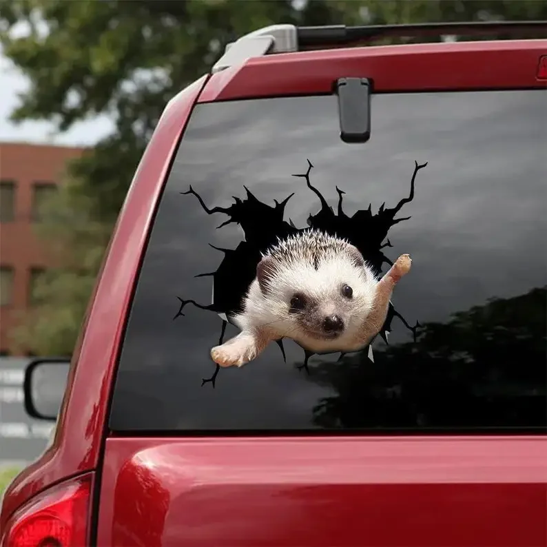 

Наклейка с изображением ежика — подходит для машин, окон, ноутбуков и любой гладкой поверхности, наклейки с изображением ежика, наклейка с изображением животных, наклейка с изображением животных на заказ, Ани