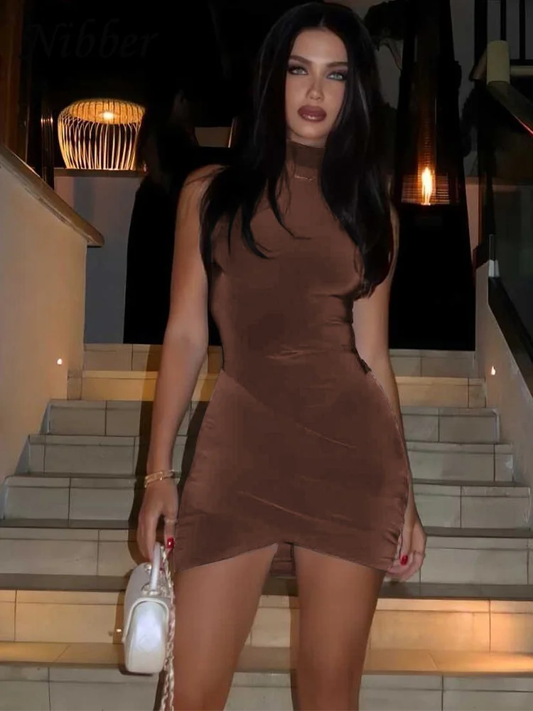 Платье Nibber женское с перекрестными бретелями Модный облегающий сарафан без