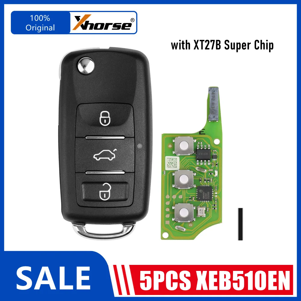 

Умный ключ XHORSE XEB510EN B5, Универсальный супер-Удаленный встроенный чип XT27B VVDI, 5 шт., английская версия
