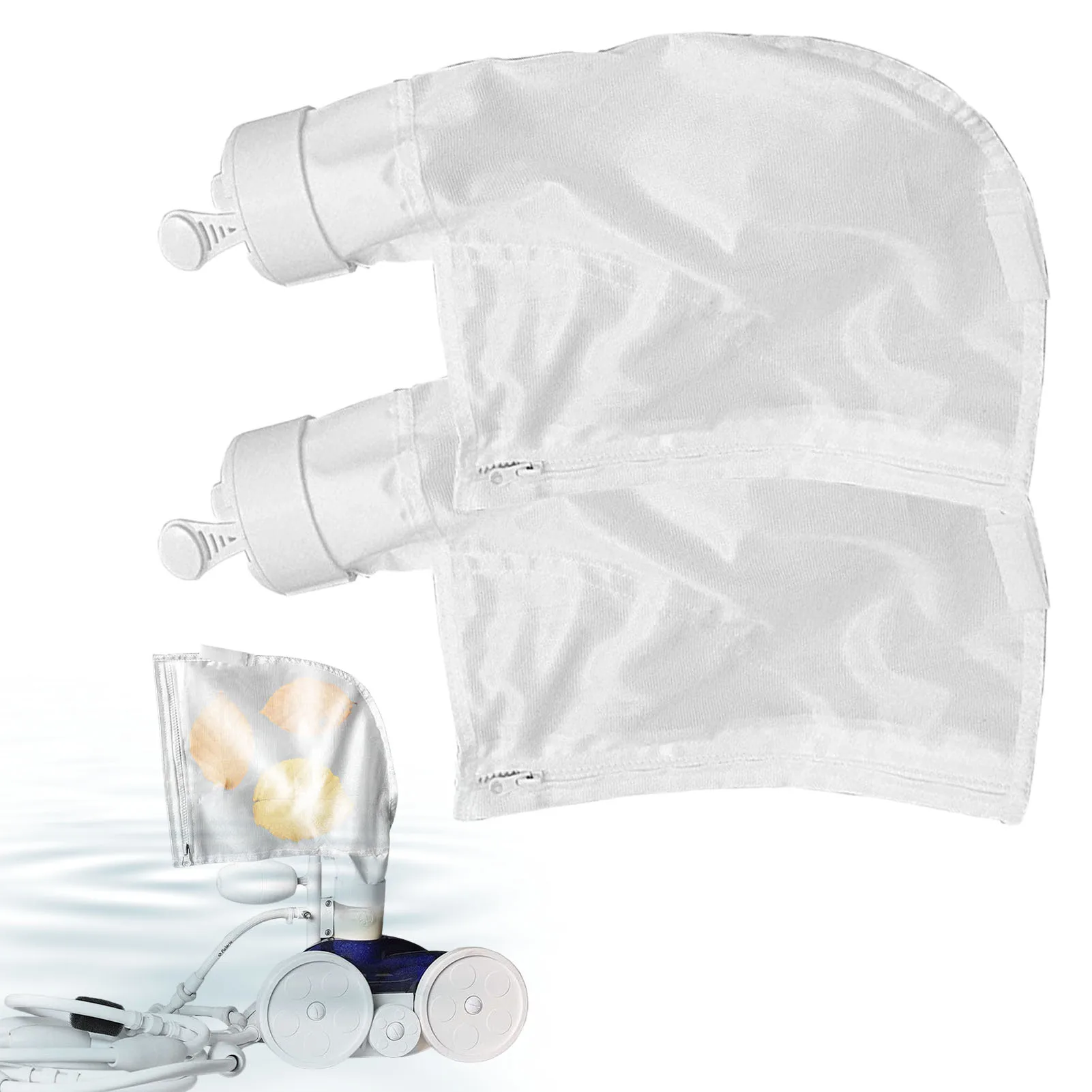 

Replacement Mesh Bags Pool Leaf Vacuum Heavy Duty Pool Vacuum Filter Parts Leaf Bags Polyester Mesh Bag with Zipper Easy Install