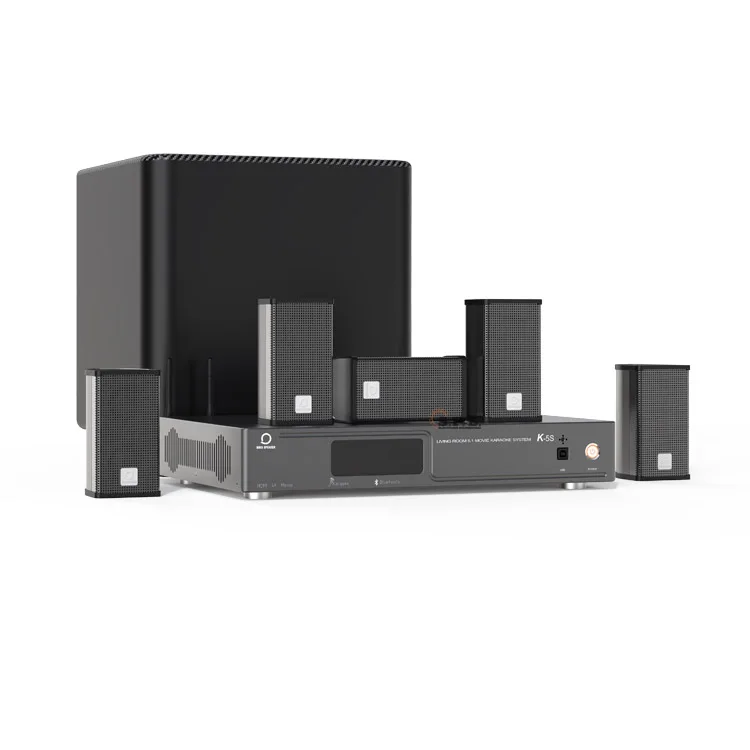 

SPE mini size speaker 2.5 inch gray aluminum cabinet 10 inch sub home theatre sound system 5.1 home theater amplifier system