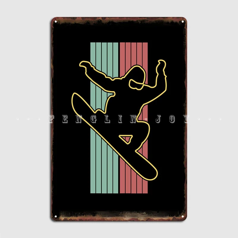 

Vintage Retro Snowboarding Metal Sign Mural Painting Pub Design Home Tin Sign Poster