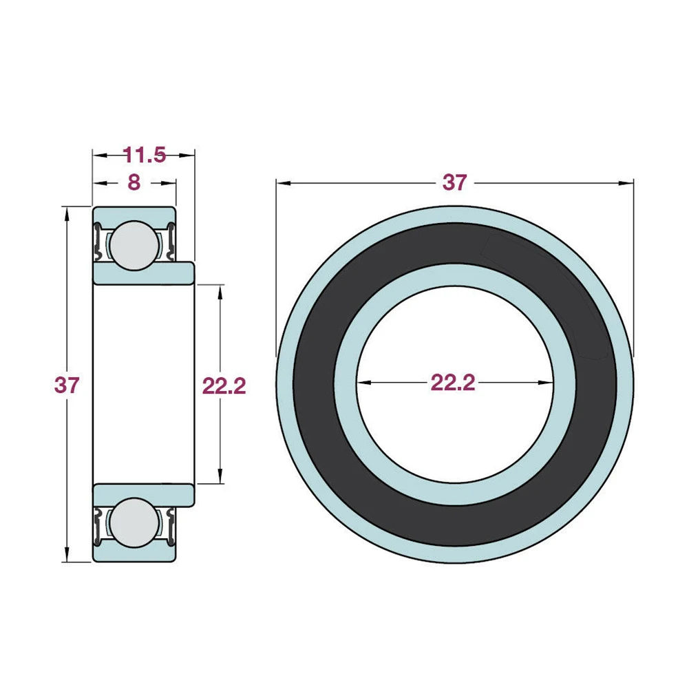 

Bicycle Bottom Bracket MR22237 Bearing For-SRAM GXP Bike Part 22.2x37x8x11.5mm Outdoor Bikes Accessories Cycling Parts