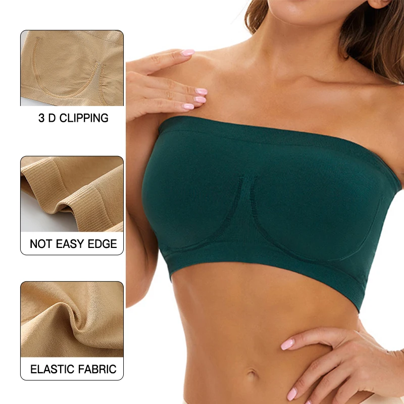 

Хлопковый топ без бретелек, укороченные топы, Женский Бралетт, дышащее летнее нижнее белье с открытыми плечами, женское нижнее белье без Пле...