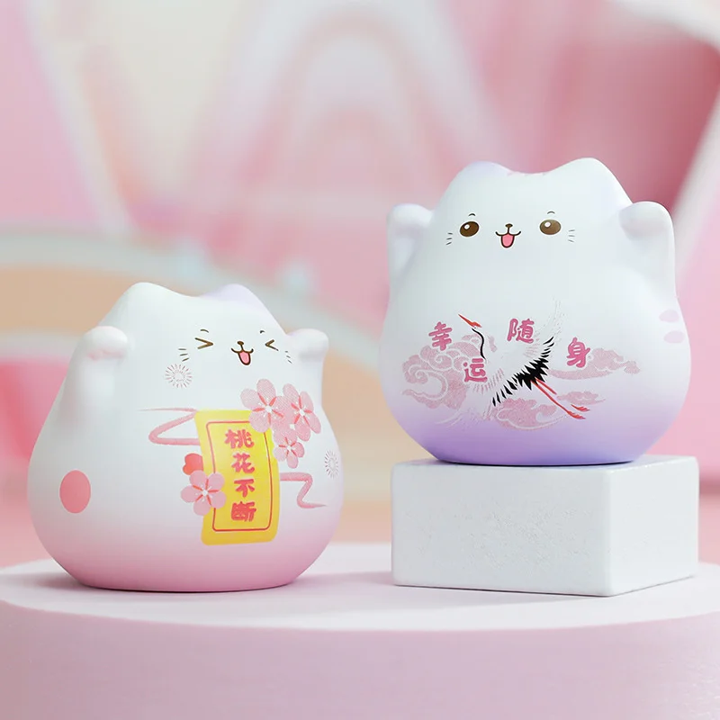 Креативная счастливая кошка искусственная полимерная кукла домашние поделки