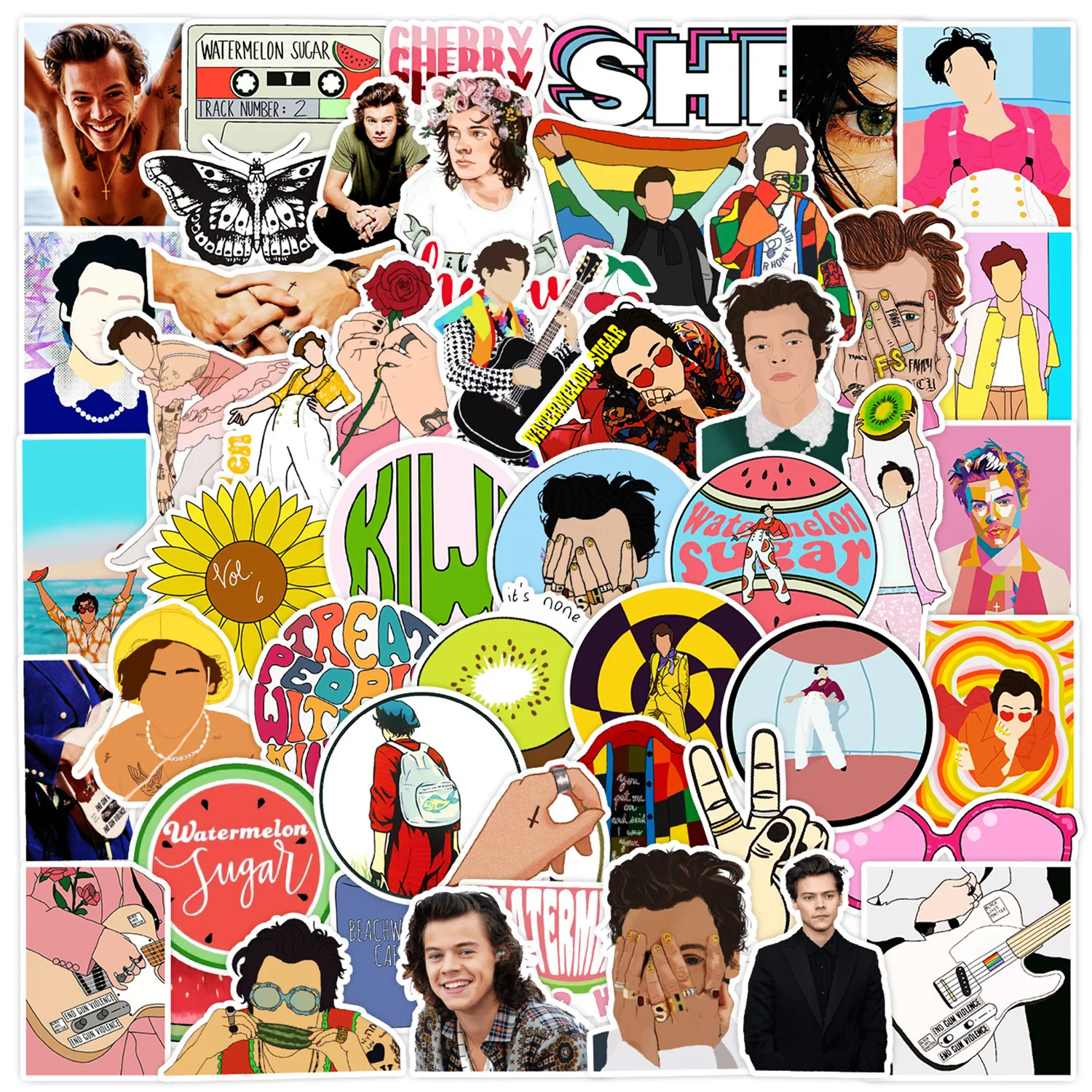 50 шт. наклейки на автомобиль скейтборд водостойкие