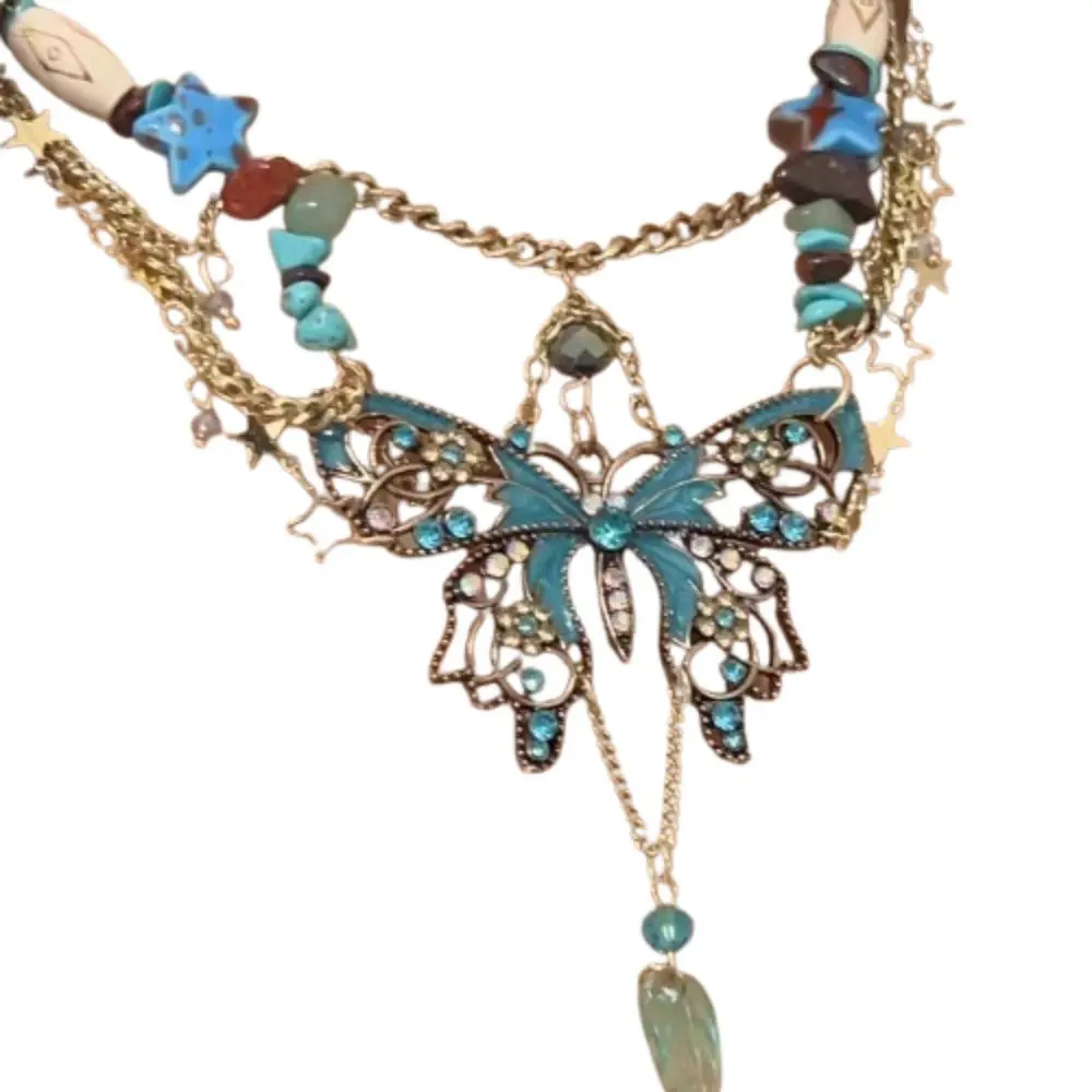 Модная блестящая подвеска-бабочка поясная цепочка многослойный пояс-бабочка в