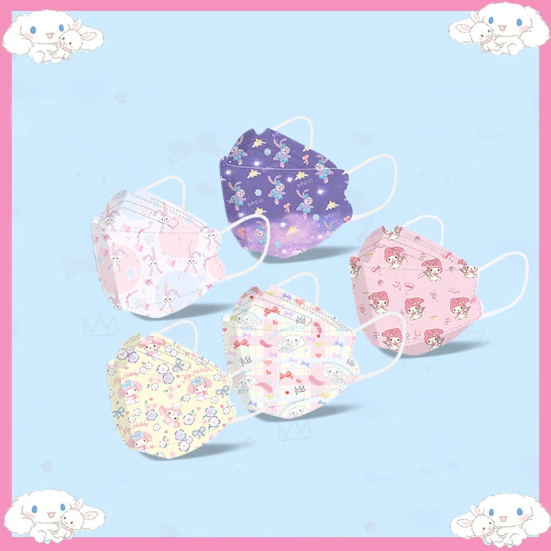 

20/50 шт., одноразовые маски FFP2 для лица, с рисунком