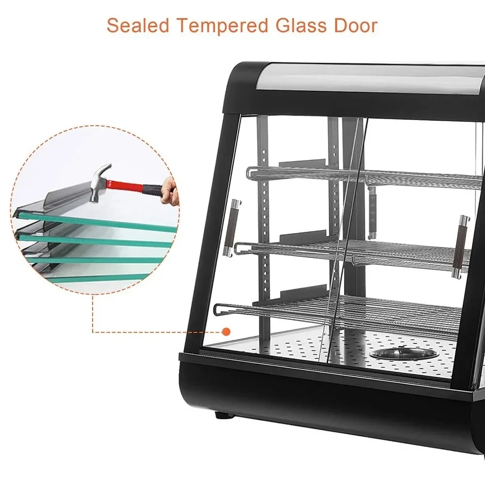 Витрины для подогрева пищи коммерческая Рабочая поверхность 27 дюймов 25-1/2X27X19