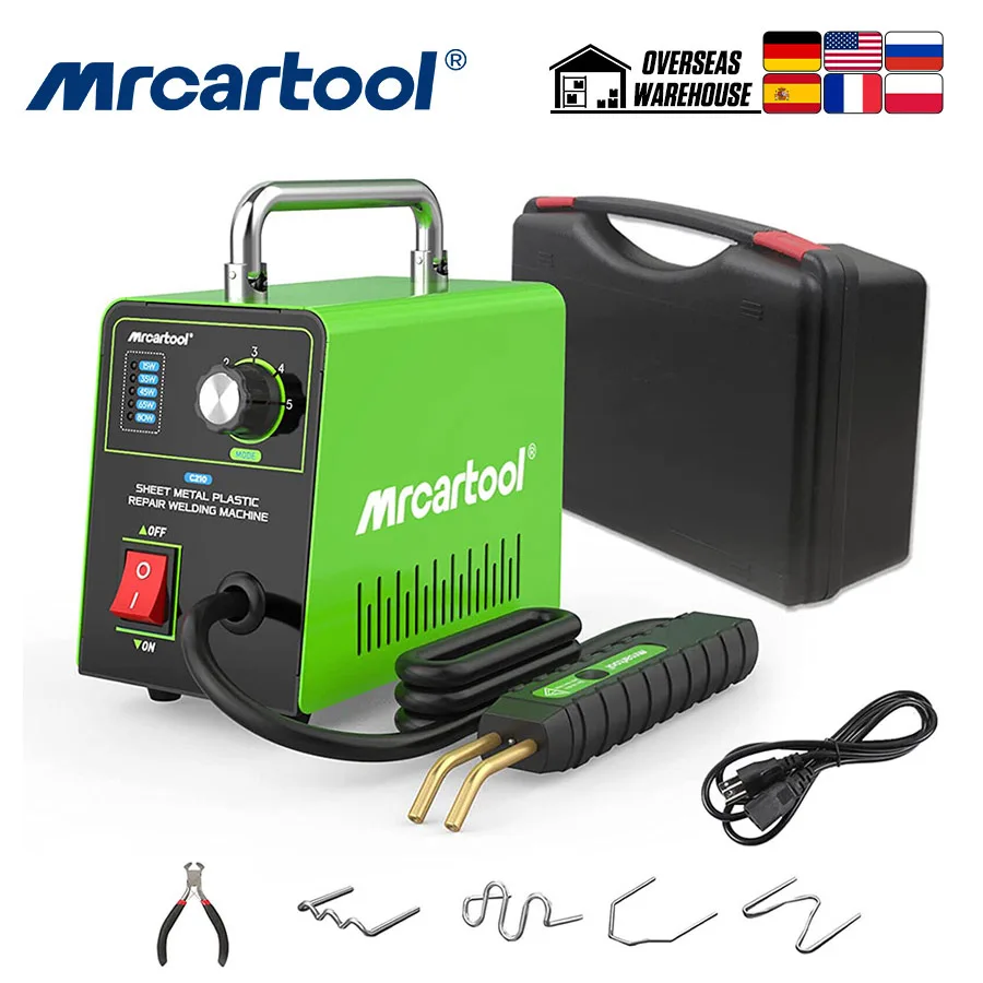 MR CARTOOL C210 Automobile Plastic Repair Welder Portable 220V 110V Mini  Home Use Plastic Body Repair Welding Machine