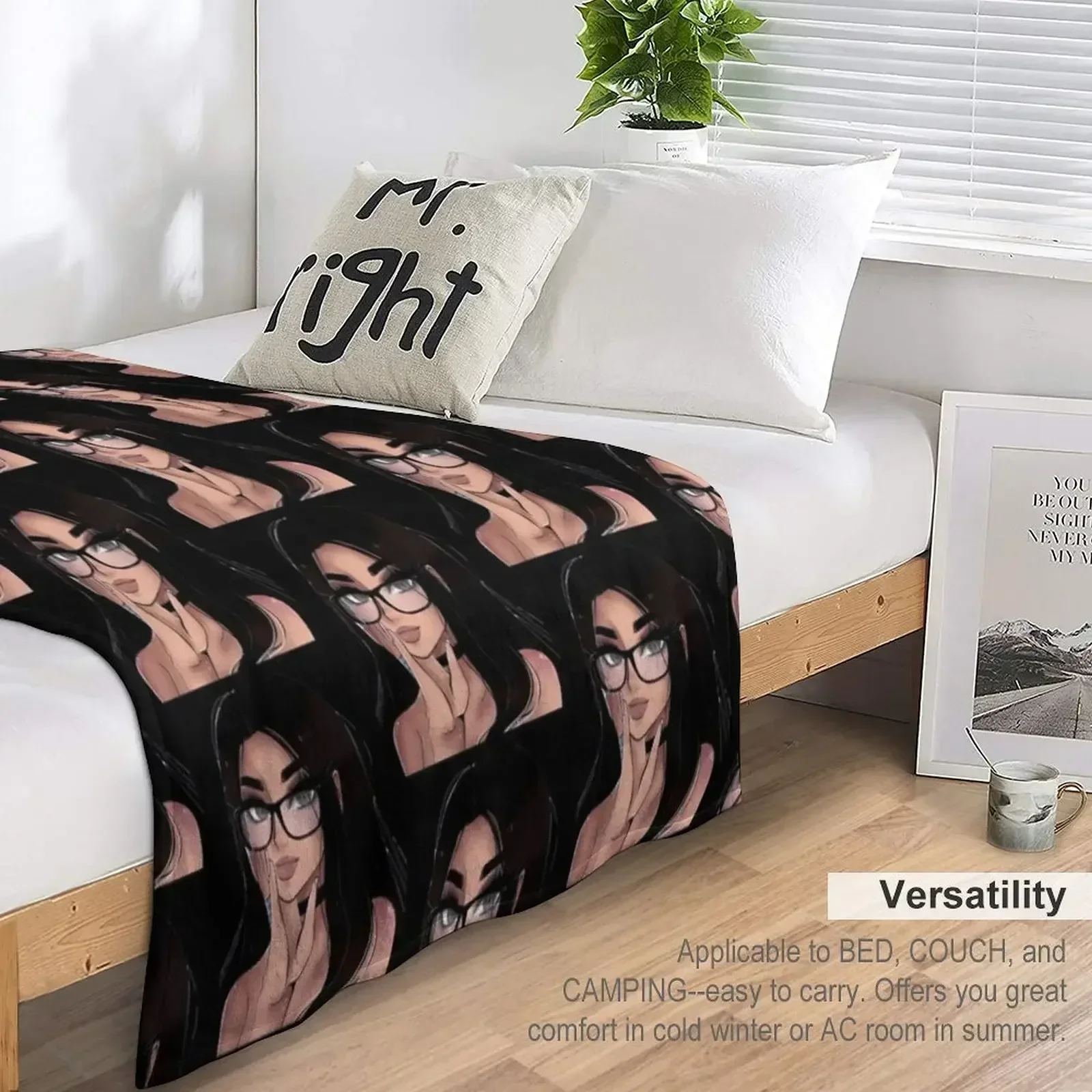 Фото sssniperwolf Essential Throw Blanket Уютное легкое одеяло для путешествий, кемпинга, пикника №5