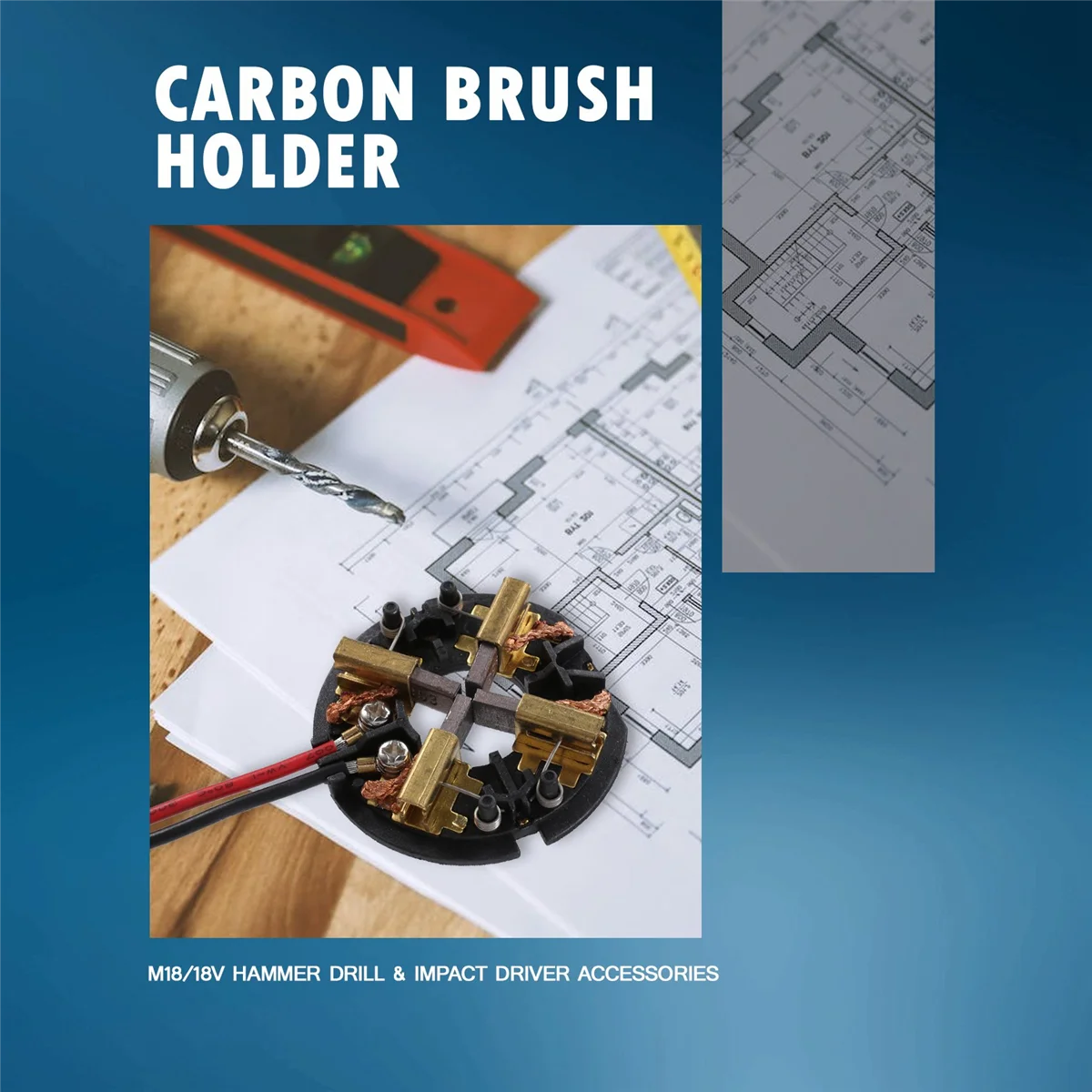 Держатель для угольной щетки сменная карточка в сборе ударной дрели 18 M12