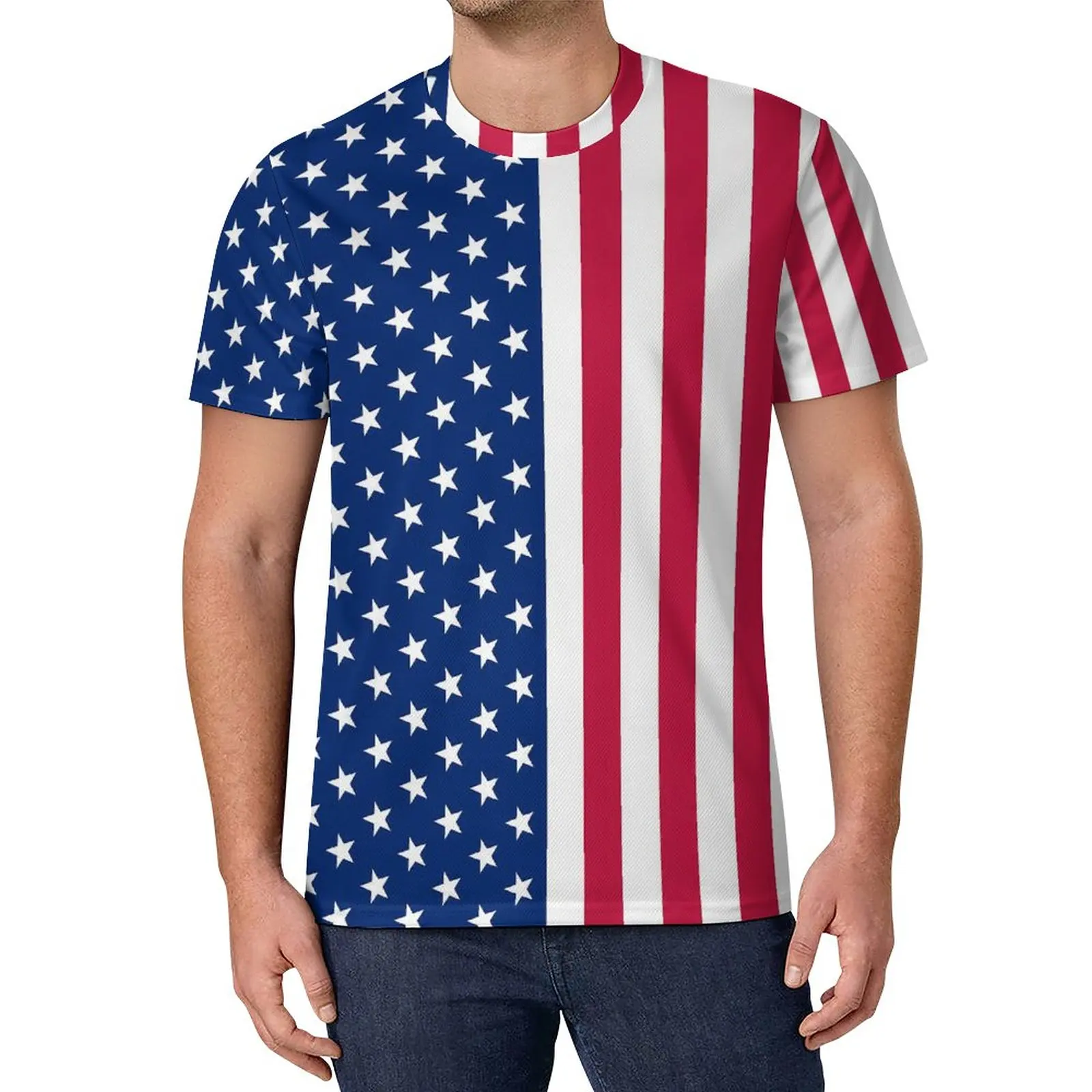 

Патриотическая футболка с флагом США, Звездные полосы, трендовые футболки, пляжные дизайнерские футболки, Kawaii, одежда, идея подарка