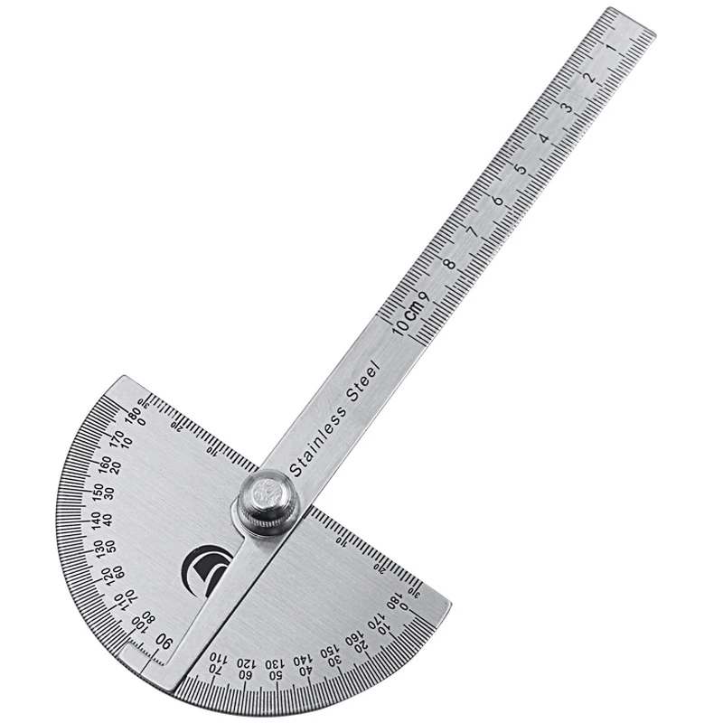 

180 degree Protractor Stainless Steel Protractor Angle Ruler Measuring Ruler Rotary Mechanic Tools Durable Measuring Instruments