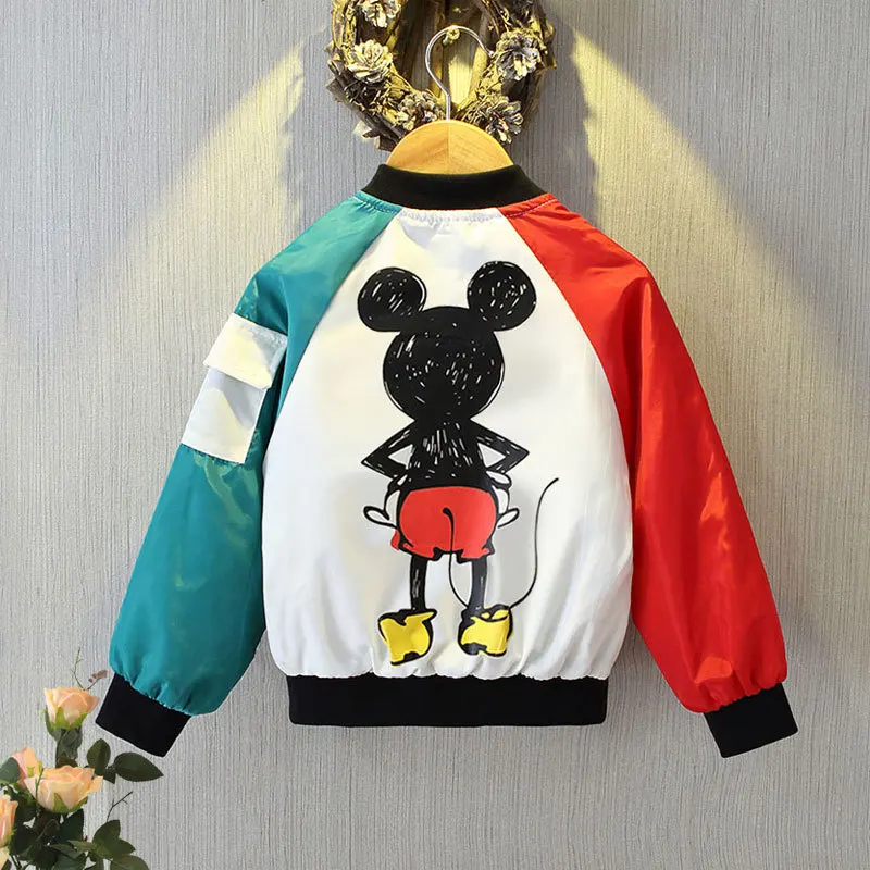 

Kids Autumn Jacket 2022 Little Girl Fashion Toddler Jackets Spring Boy Cartoon Mickey Mouse Casual Long-sleeved Clothing Shirt