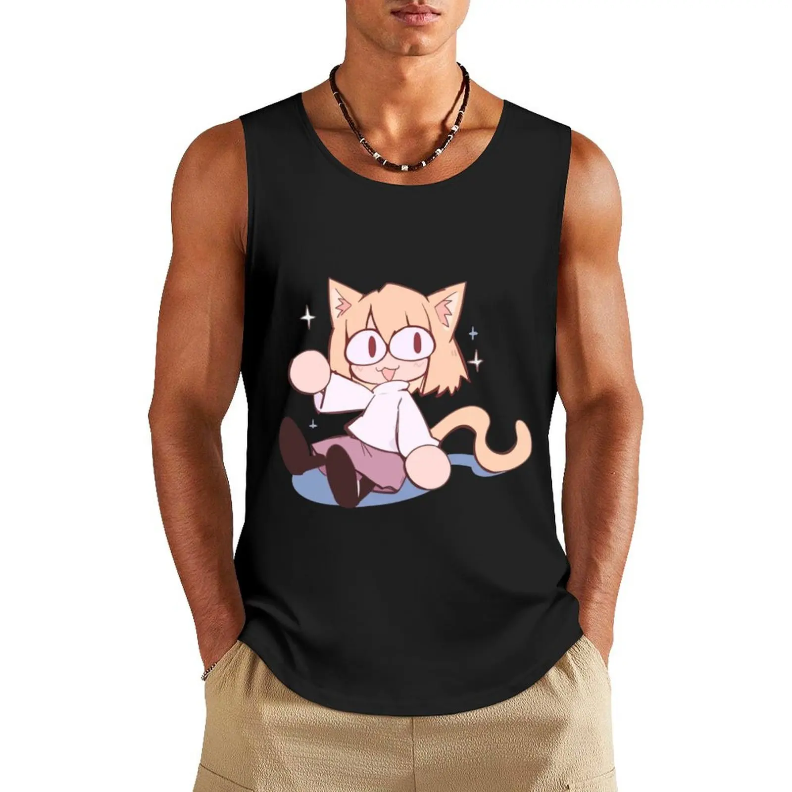 neco arc забавный Nco memes Neko Funny aand Tank Top спортивный жилет для спортзала Мужские