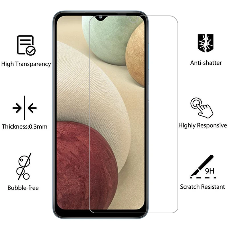 Чехол из закаленного стекла для телефона samsung galaxy a12 задняя крышка samsunga12 galaxya12 a 12