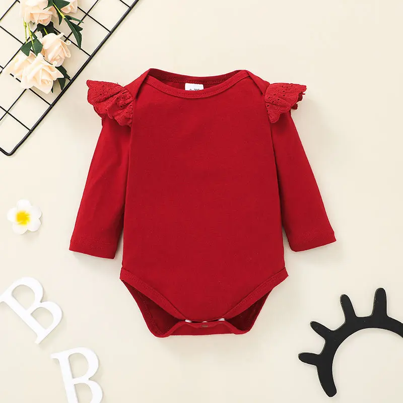 Осенне-весенний комплект одежды для маленьких девочек из 3 предметов однотонный