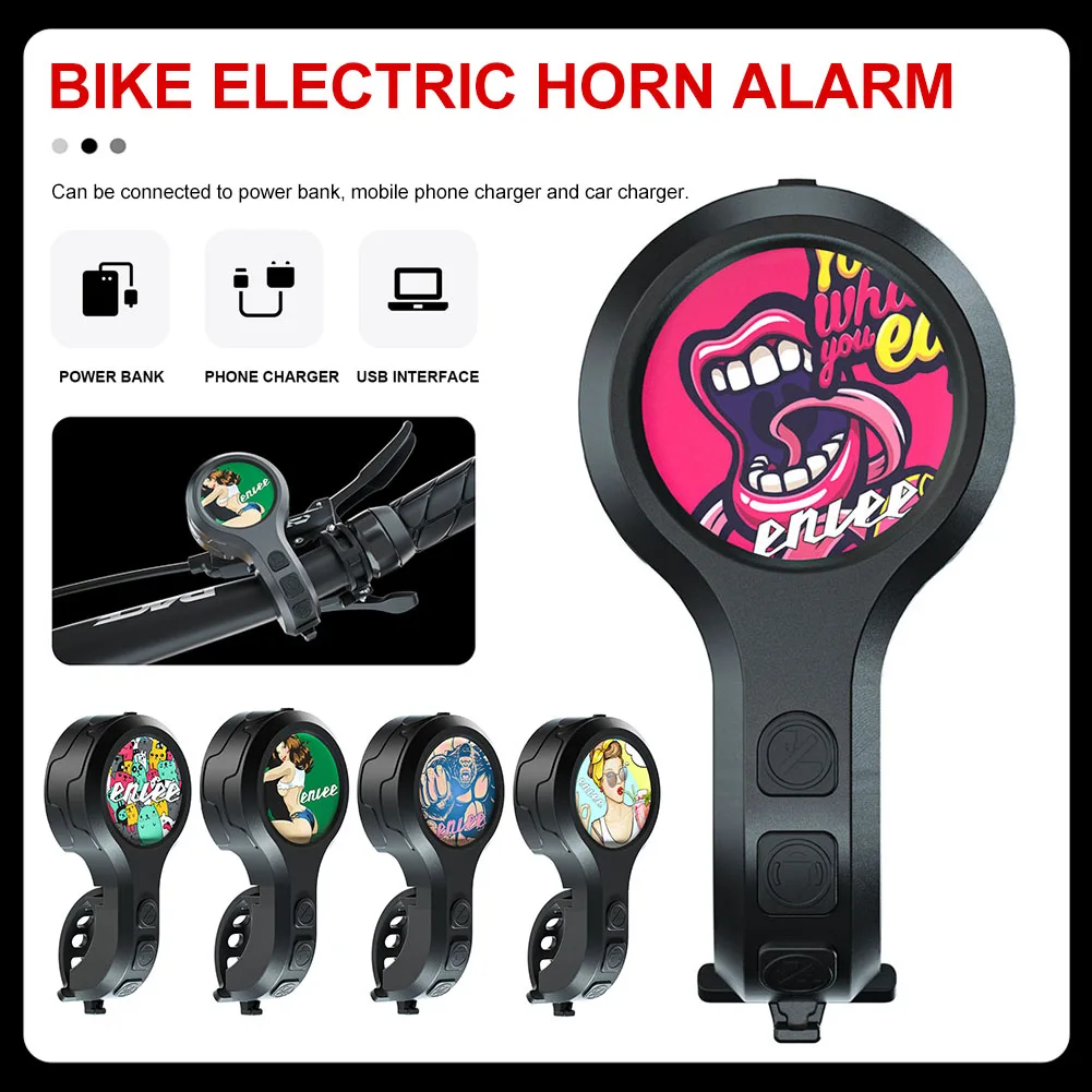 

Electric Bike Bell Bicycle Horn for Electric Scooter/Road/MTB Accessories Cycling Alarm Ring Bicycle Handlebar Speaker Doorbell