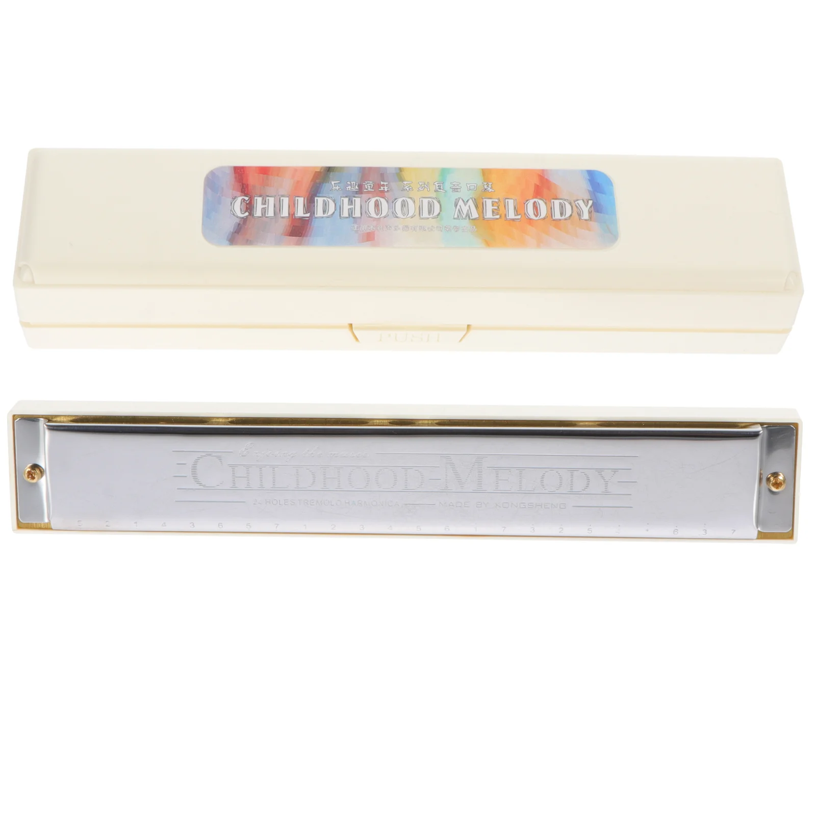 Harmonica Mouth Harpbeginner 24 Holes Keycase Childrenkids Setstudent Toddler