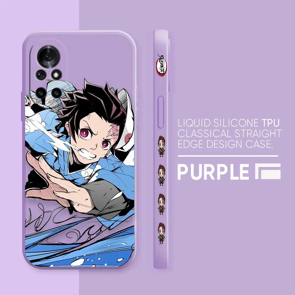 Tanjiro Kimetsu No Yaiba Case For Huawei NOVA 7 6 5I 5 4 3 3I 2S 2 8 9 10 SE PRO PLUS Colour Simple Case Cover Funda Shell Capa