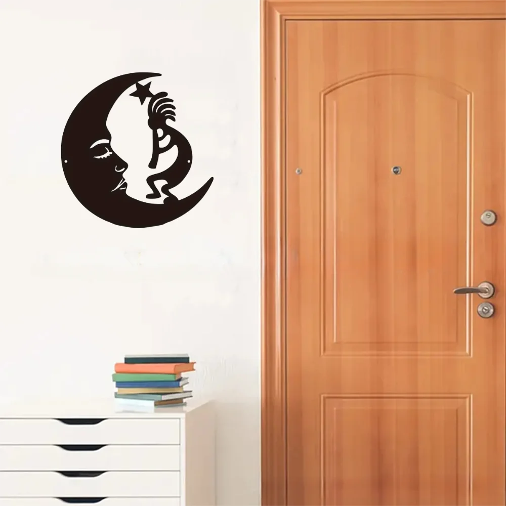 Металлическая Настенная Вывеска Moon Kokopelli — Уличное И Современное Украшение